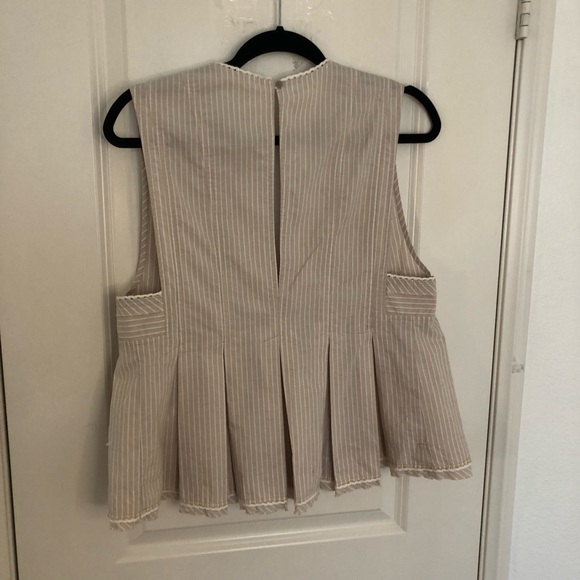 NWOT Free People Good Feels Striped Peplum Top Sz medium sleeveless summer - Picture 10 of 15